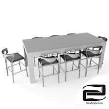 Table and chairs 3D Model id 11701