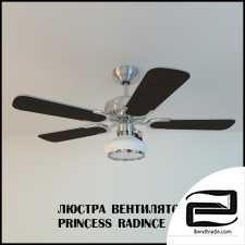 Chandelier fan Princess Radince II