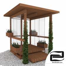 Gazebo with flowers