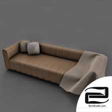 leather sofa 3D Model id 11821