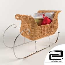 Holiday rattan sleigh