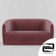 Arno Blush Velvet Sofa