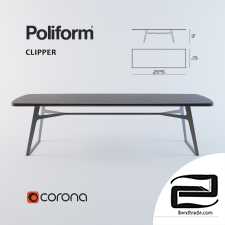 Poliform Clipper dining table