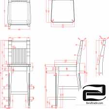 Bar stool 3D Model id 13134