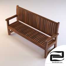 Wooden bench 3D Model id 13168