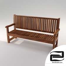 Wooden bench 3D Model id 13168