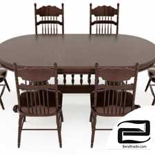 Dining table with dining chairs