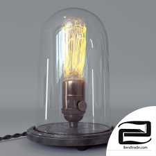 Table lamp with Edison lamp