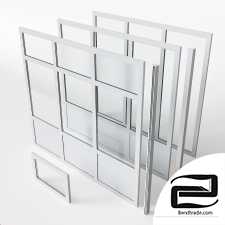 aluminum partition with glazing