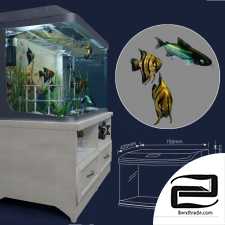 Aquarium with a pedestal