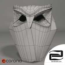 Origami owl made of paper