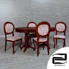 Table and chair 3D Model id 15119