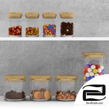 Kitchen set - sweets in jars