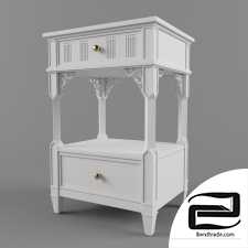 Charleston Regency-Palmetto Telephone Table in Ropemaker's White