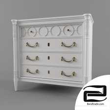 Charleston Regency-King Charles Bachelor's Chest in Ropemaker's White