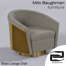 Brass Lounge Chairs - Milo Baughman Furniture