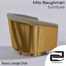 Brass Lounge Chairs - Milo Baughman Furniture