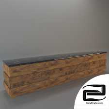 Pallet Serving Counter Raw look