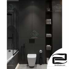 Black bathroom