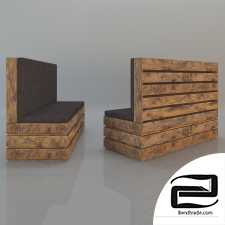 Pallet Sofa Raw look