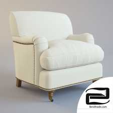 Chloe Club Arm Chair with custom upholstery