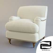 Chloe Club Arm Chair with custom upholstery