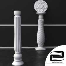 two balusters and a socket