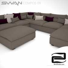 Modular sofa SWAN Compos