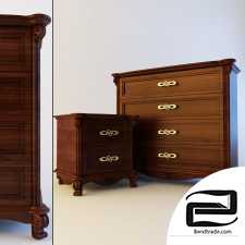 chest of drawers and bedside table 