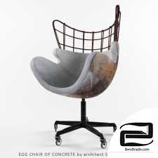 EGG CHAIR OF CONCRETE by architect Solmaz Fooladi