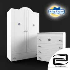 Wardrobe and Chest of drawers Baby Expert Gioiello