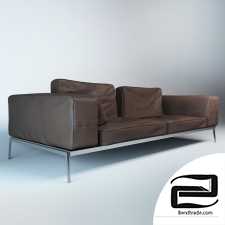 Leather sofa 3D Model id 16961