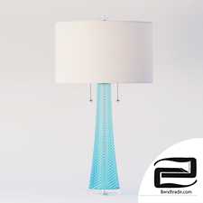 Possini Euro Miriam Blue Glass Table Lamp