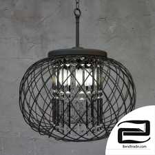 Yanira Antique Black Crystal Pendant Chandelier