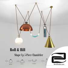 Roll&Hill Shape Up 5-Piece Chandelier