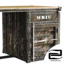 Metal,Container Desk