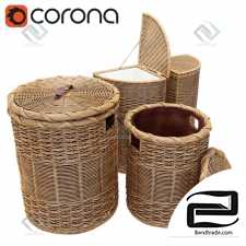 Wicker laundry basket Laundry basket