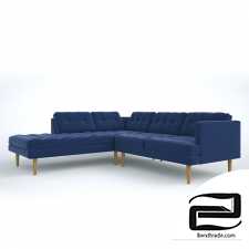 Peggy Mid-Century Chaise Sectional
