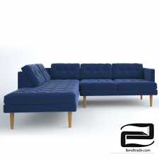 Peggy Mid-Century Chaise Sectional