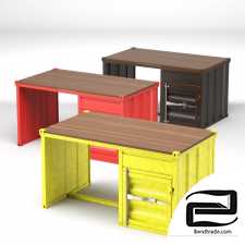 container desk 3 color