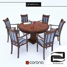 Meeting table with Genoveva chairs