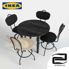 Ikea Bjursnas table and Kullaberg swivel chair