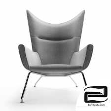 Limited Edition Wegner CH445 Wing Chair & Stool
