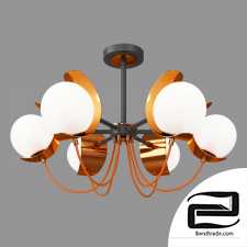 Ceiling chandelier with glass shades Eurosvet 70110/6 Amato