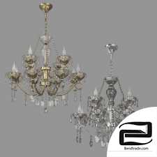Large crystal chandelier Eurosvet 10103/12 Teodore