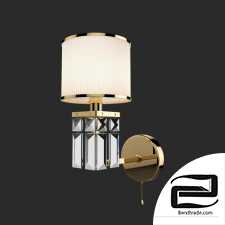 Classic sconce with lampshade Eurosvet 10099/1 gold Zaffiro