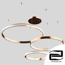 Eurosvet 90175/3 copper Posh led pendant light