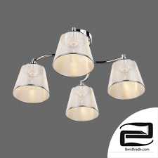 Ceiling chandelier with lampshades Eurosvet 60094/4 Cornetto