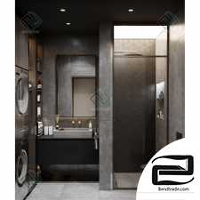 Grey Modern Bathroom interior Bathroom 