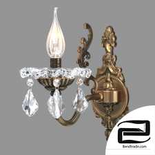  Sconce with crystal Eurosvet 3281/1 bronze Elisha
